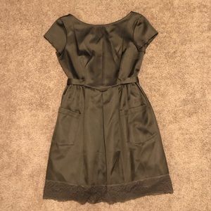 Philosophy Di Alberta Ferretti Brown Satin Dress